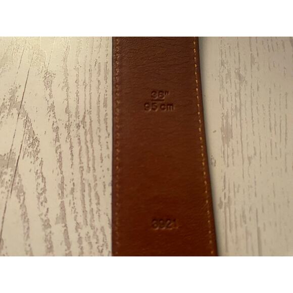 Coach 6821 Men’s 38 Black Leather Belt Solid Brass Buckle Made in Costa Rica - Picture 4 of 4